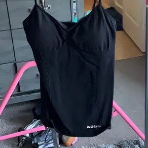Black tight fitting bebe top